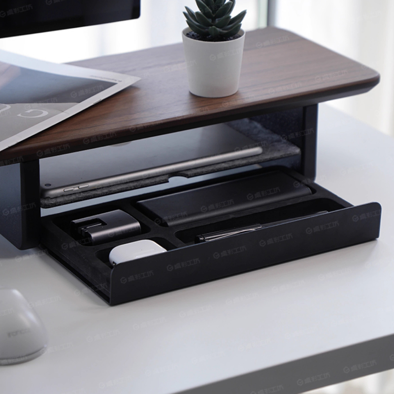 Desk Setup Organizer - Supporto per monitor Riser Cassetti portaoggetti