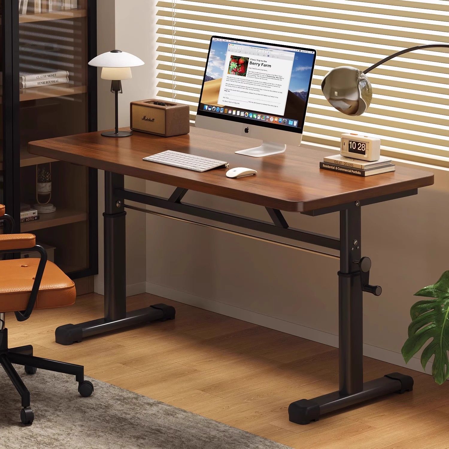 Desk Setup Maker - Scrivania Moderna Semplice con Altezza Regolabile,