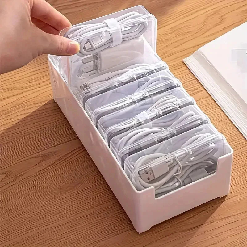 Desk Setup Organizer - Scatola Organizzatore per Cavi, Contenitore per