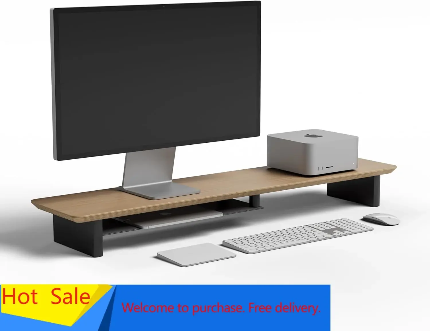 Dual Monitor Desk Setup - Scrivania Ergonomica a Due Livelli in