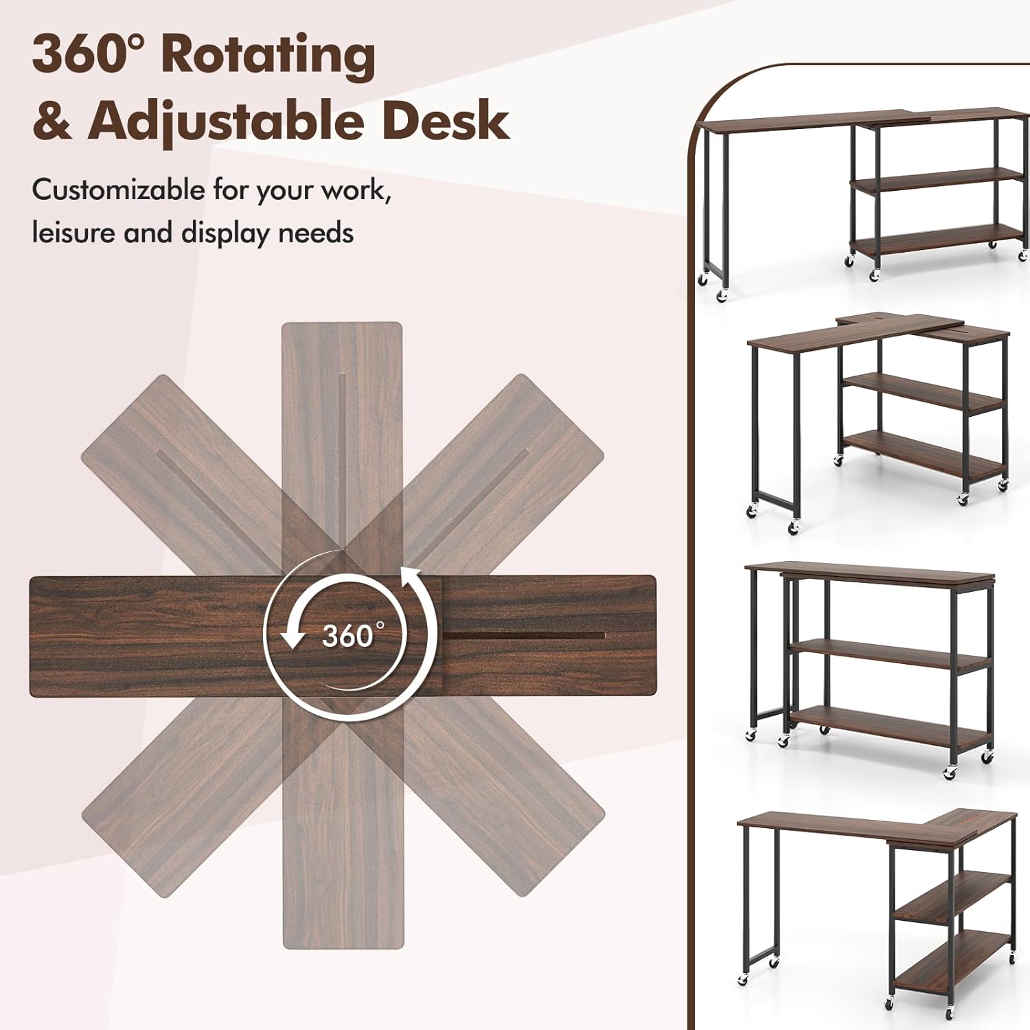 360 °   Tavolino Girevole con  - Desk Setup Maker recensione e prezzo