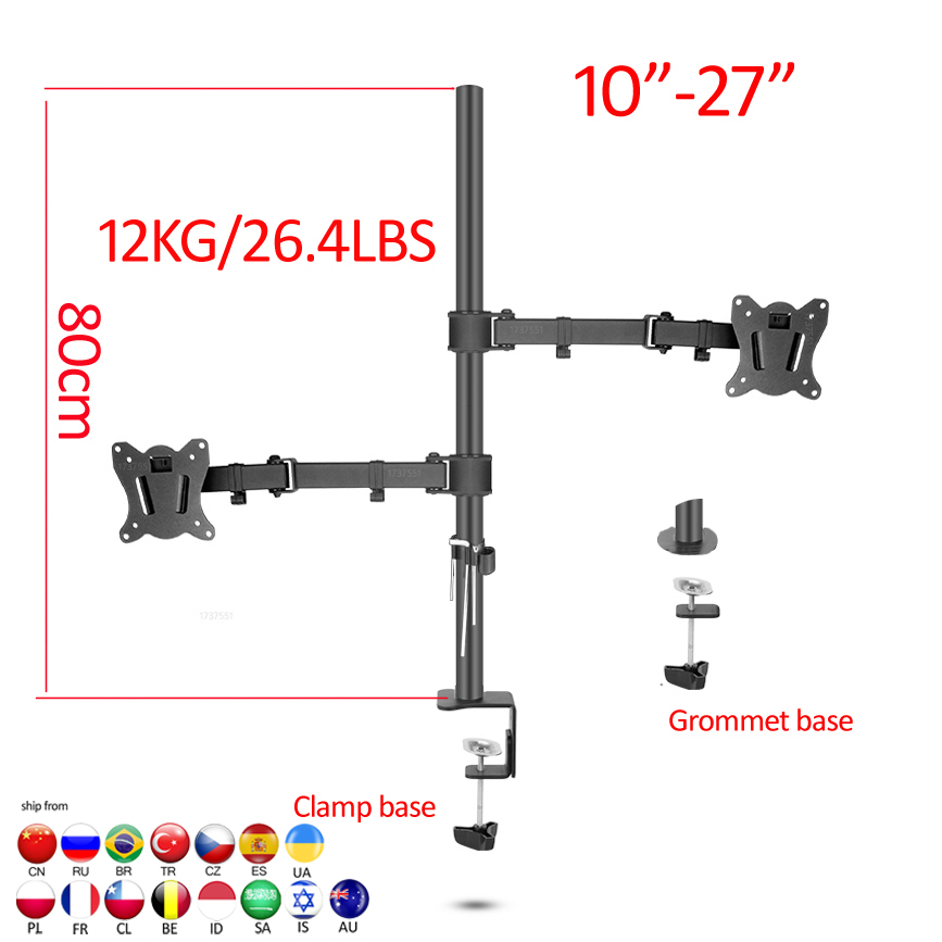 Supporto da scrivania per dopp - Dual Monitor Desk Setup recensione e prezzo